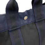 Hermes Fourre Tout PM Canvas Tote Bag Navy — view 7