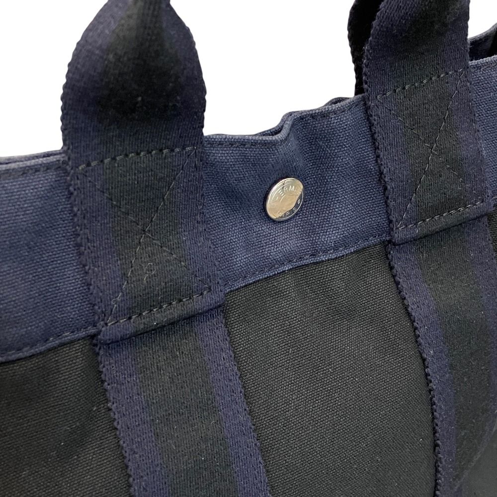 Hermes Fourre Tout PM Canvas Tote Bag Navy — view 7