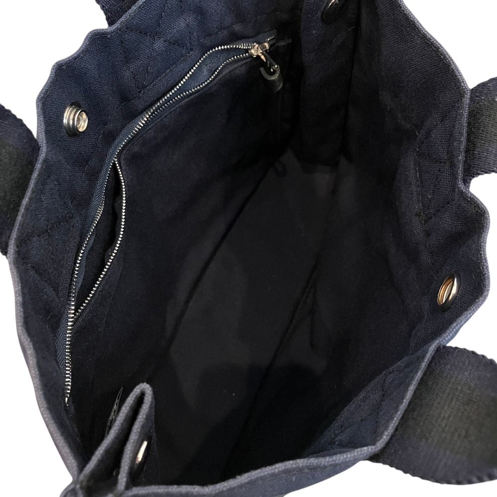 Hermes Fourre Tout PM Canvas Tote Bag Navy — view 8