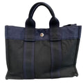 Hermes Fourre Tout PM Canvas Tote Bag Navy