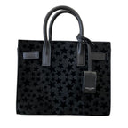 Saint Laurent Paris Calf Hair Sac de Jour Nano Star 2-Way Shoulder Bag Black
