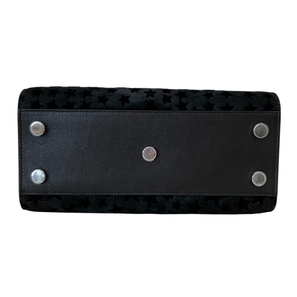 Saint Laurent Paris Calf Hair Sac de Jour Nano Star 2-Way Shoulder Bag Black — view 4