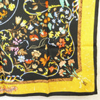 Hermes Pi Erres D'ori Ent Et D'occi Dent Carre 90 Silk Scarf Black — view 6