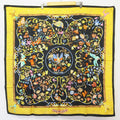 Hermes Pi Erres D'ori Ent Et D'occi Dent Carre 90 Silk Scarf Black