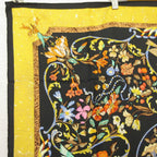 Hermes Pi Erres D'ori Ent Et D'occi Dent Carre 90 Silk Scarf Black — view 3