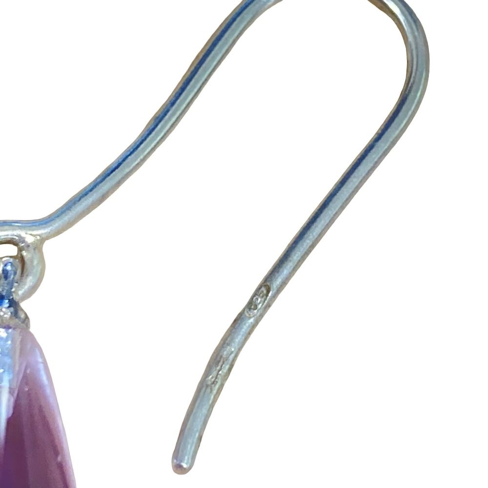 Gucci Crystal Drop Earrings 925 Purple — view 3