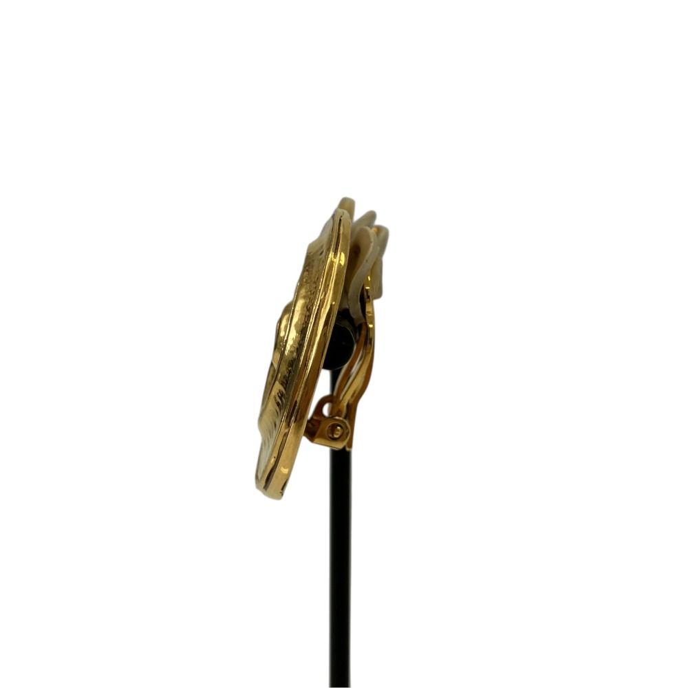 Saint Laurent Conch Motif Earrings Gold Plated — view 2
