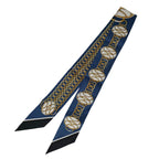 Hermes Silk 100% Lift Profile Twilly Scarf Navy — view 2
