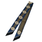 Hermes Silk 100% Lift Profile Twilly Scarf Navy — view 2