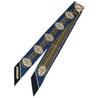 Hermes Silk 100% Lift Profile Twilly Scarf Navy