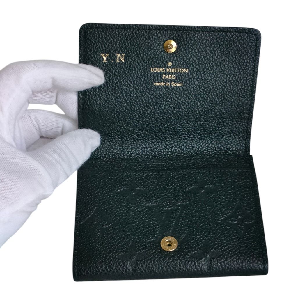 Louis Vuitton Monogram Empreinte Envelope Business Card Holder Case Noir Black — view 8