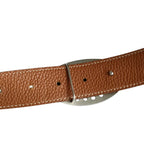 Hermes Evelyne Oval Buckle Reversible Leather Belt 120 Black Brown — view 6