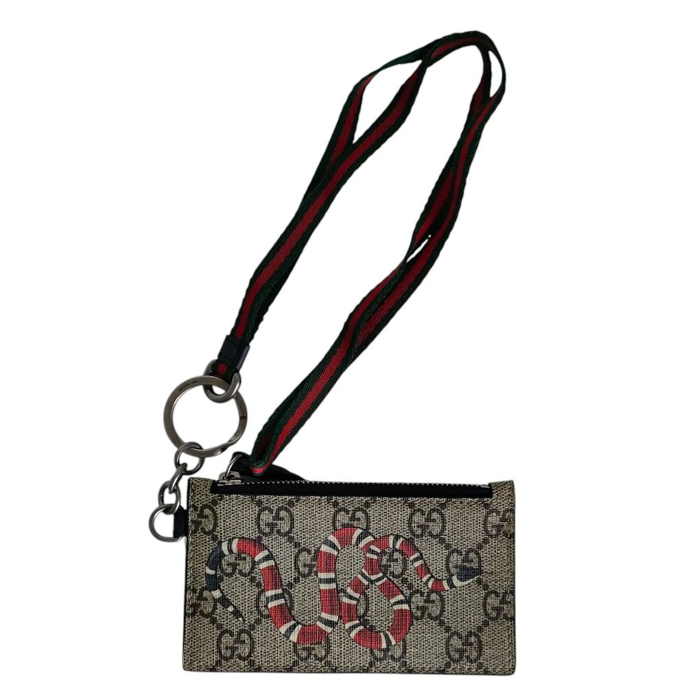 Gucci GG Supreme Kingsnake Fragment Case Wallet Beige — view 8
