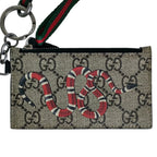 Gucci GG Supreme Kingsnake Fragment Case Wallet Beige