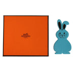 Hermes Chevre Leather Pika Book Rabbit Motif Mark Bookmark Blue Jean — view 5