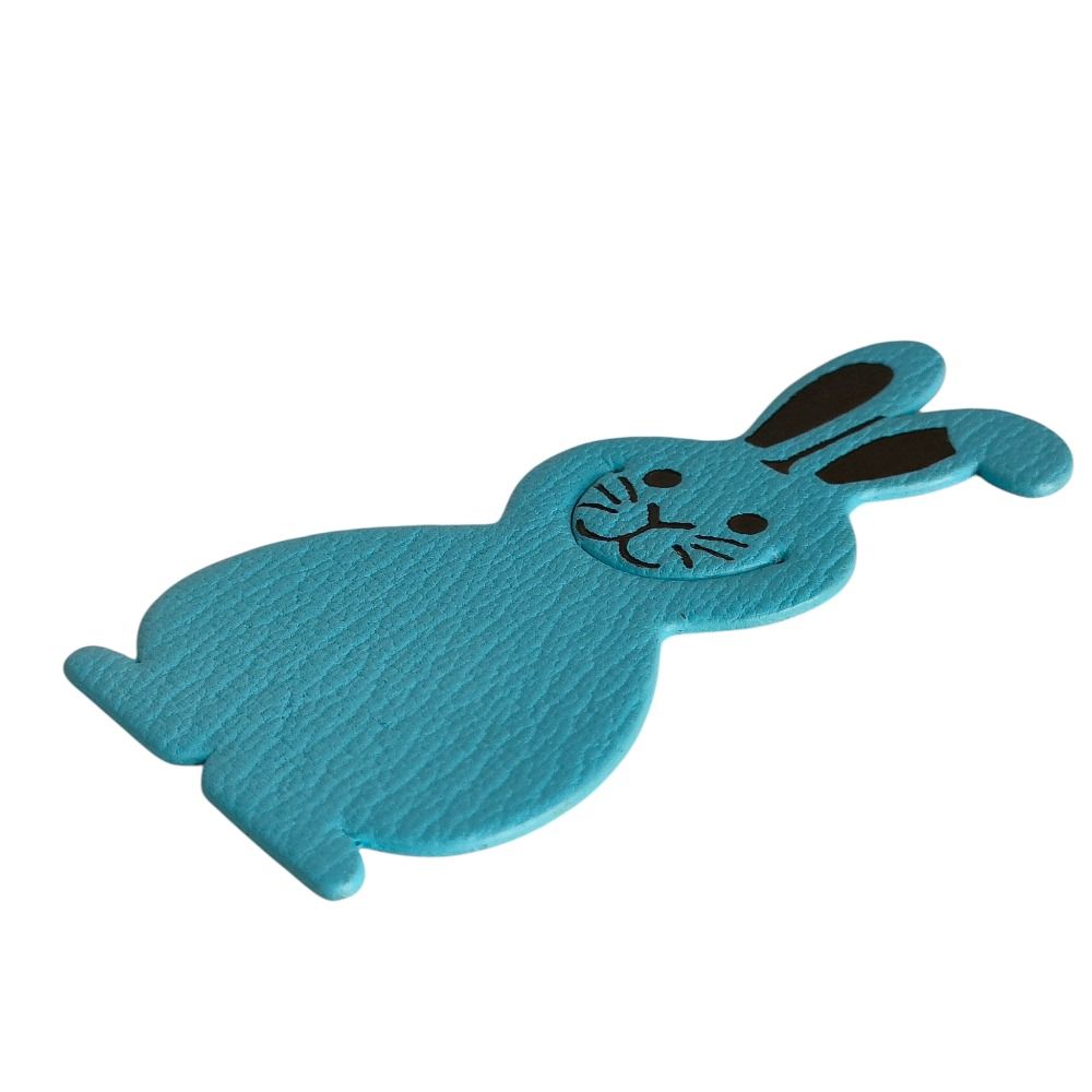 Hermes Chevre Leather Pika Book Rabbit Motif Mark Bookmark Blue Jean — view 2