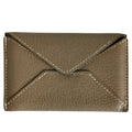 Hermes Chevre Mysore Leather Envelope PM Shape Card Case Business Etoupe Brown