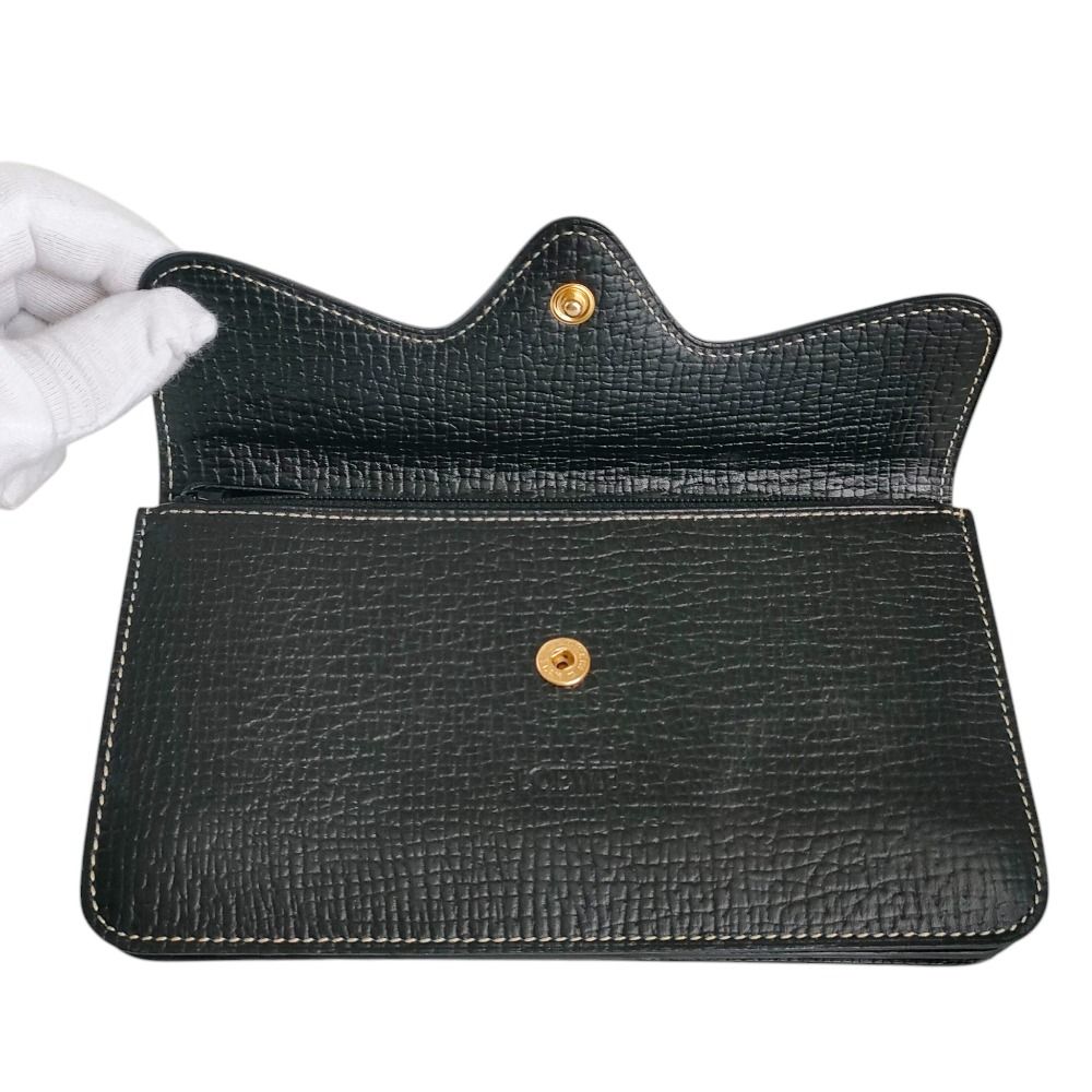 Loewe Vintage Leather Flap Wallet Black — view 8