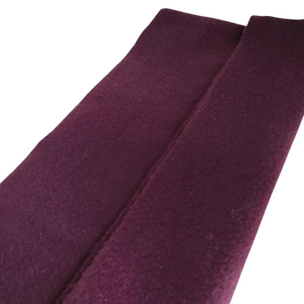 Chanel Vintage Logo Embroidery Cashmere 100% Fringe Scarf Purple — view 6
