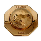 Celine Vintage Star Ball Pin Brooch Gold