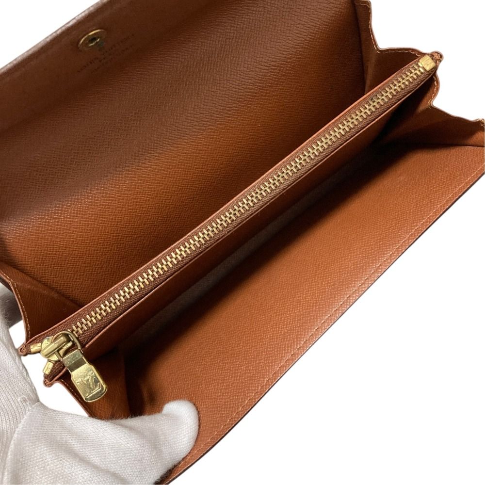 Louis Vuitton Monogram Pochette Porte Monnaie Credit Wallet Brown — view 6