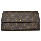 Louis Vuitton Monogram Pochette Porte Monnaie Credit Wallet Brown