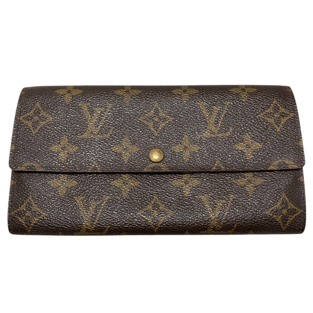 Louis Vuitton Monogram Pochette Porte Monnaie Credit Wallet Brown
