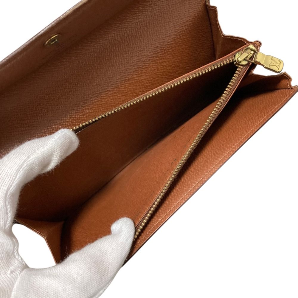 Louis Vuitton Monogram Pochette Porte Monnaie Credit Wallet Brown — view 7