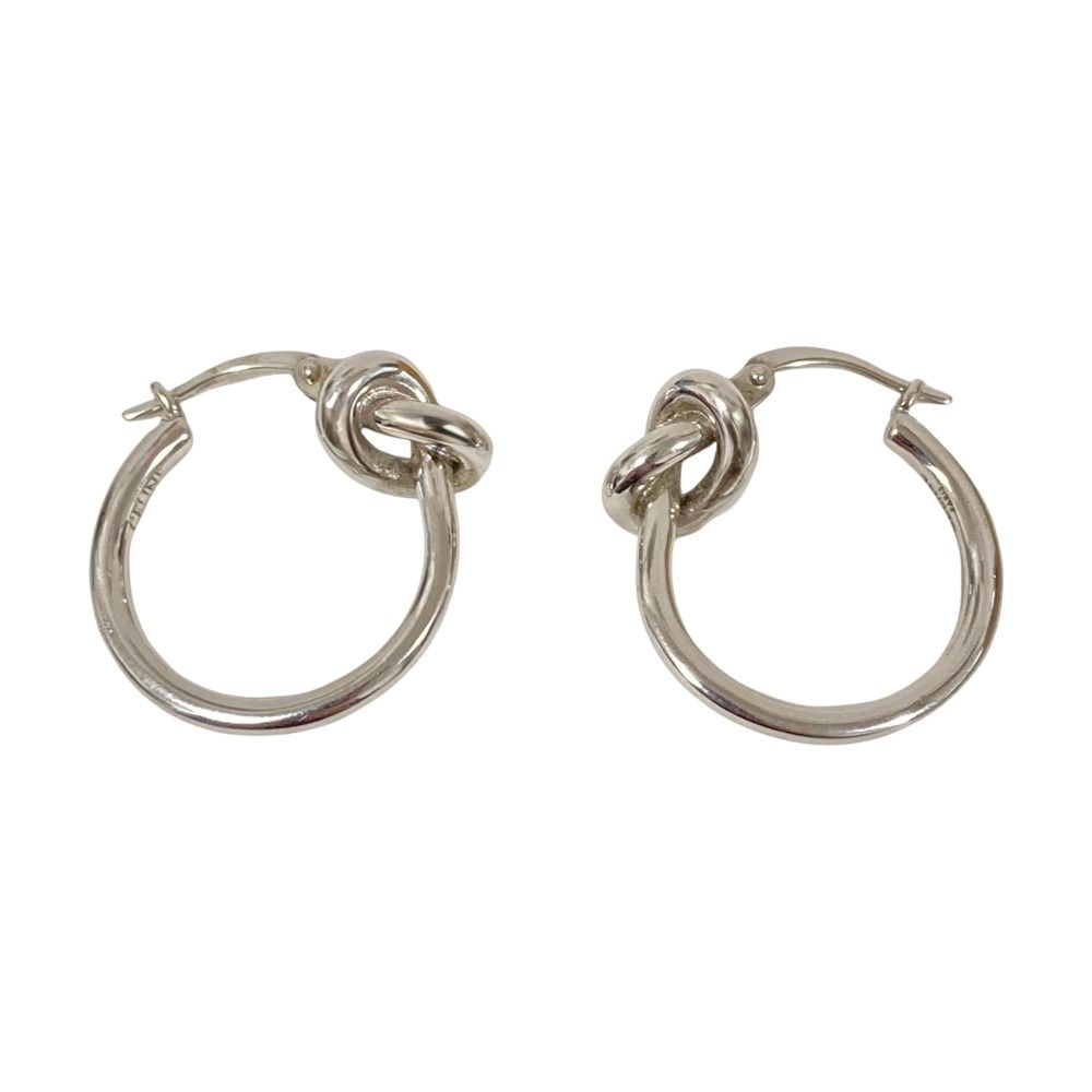 Celine Knot Earrings Silver — view 2
