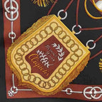 Hermes Cliquetis Carre 40 Petit Scarf Black — view 4