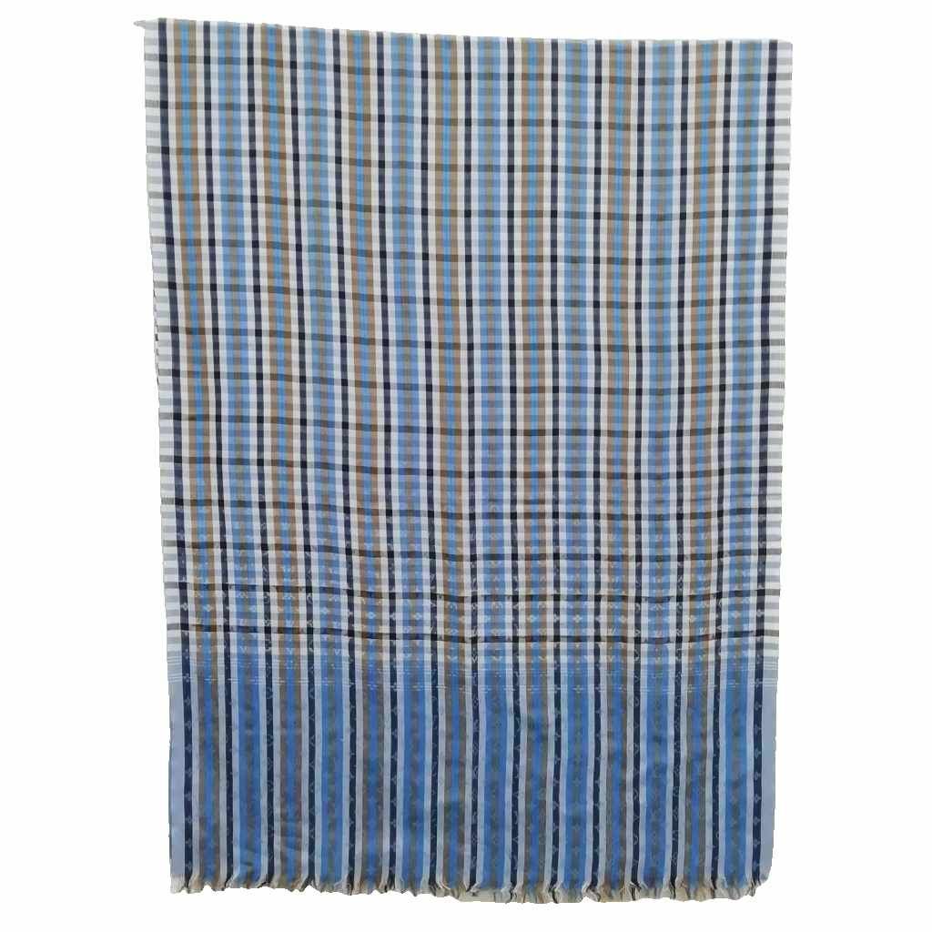 Louis Vuitton Shawl Etole Monogram Madras Scarf Blue