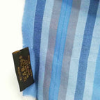 Louis Vuitton Shawl Etole Monogram Madras Scarf Blue — view 8
