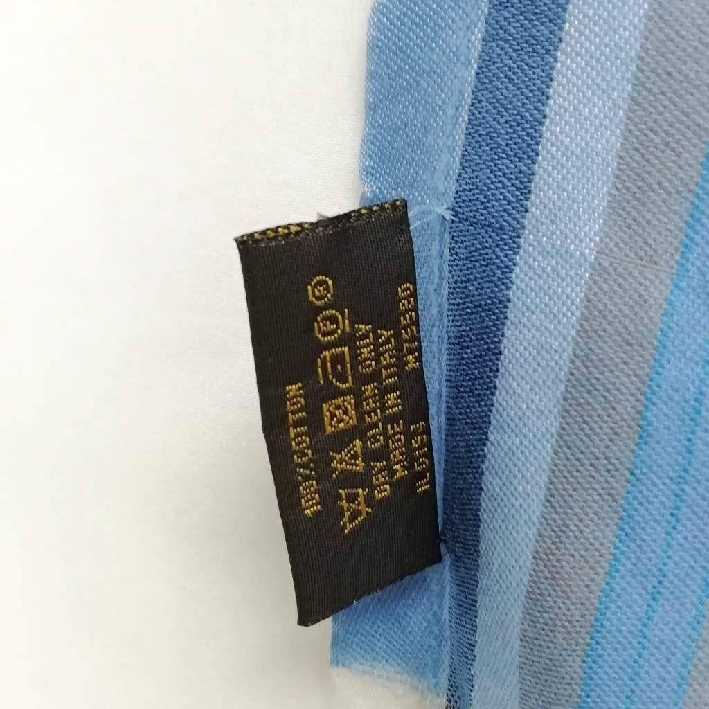 Louis Vuitton Shawl Etole Monogram Madras Scarf Blue — view 7