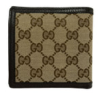 Gucci Bifold Wallet Beige Dark Brown Leather — view 2