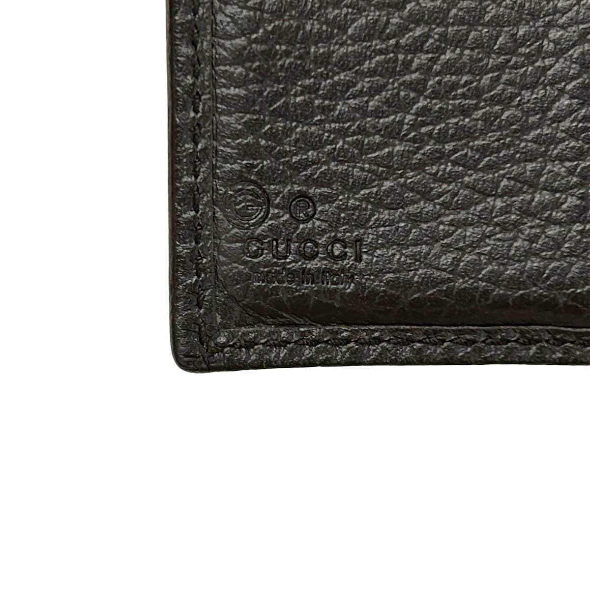 Gucci Bifold Wallet Beige Dark Brown Leather — view 5