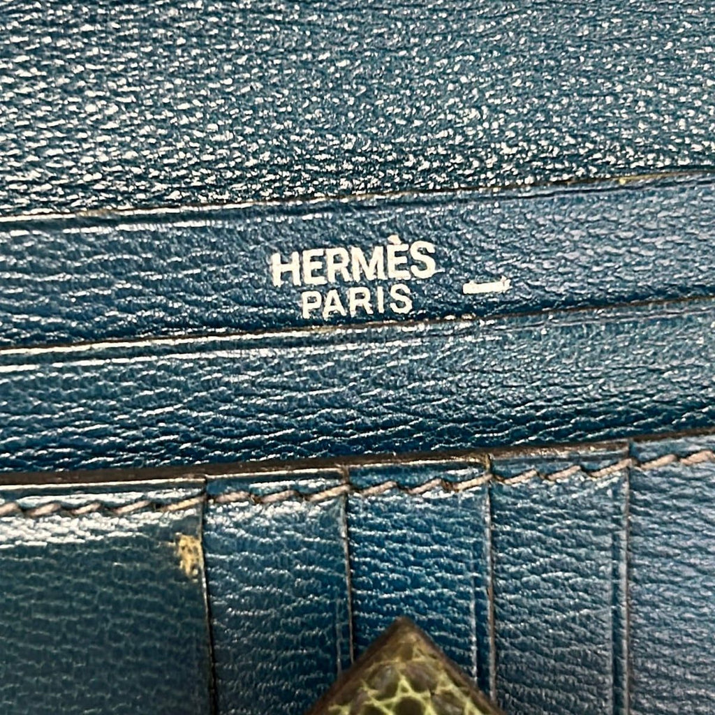 Hermes Bifold Wallet Bearn Compact Vert Jade — view 5