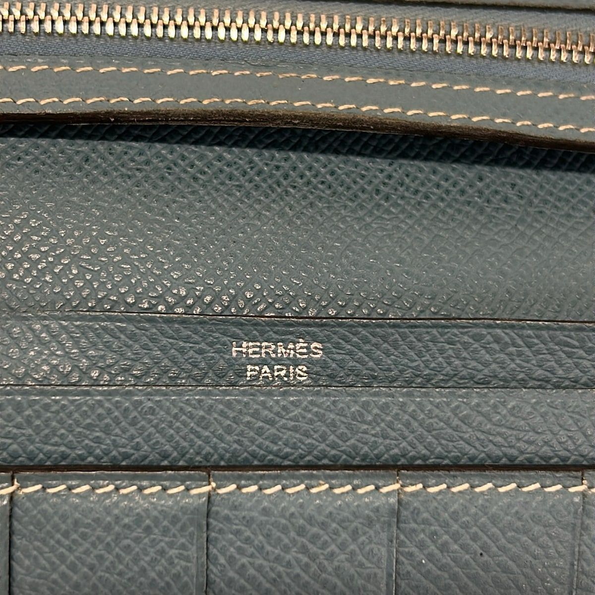 Hermes Wallet Bearn Dupri Blue Jean — view 5
