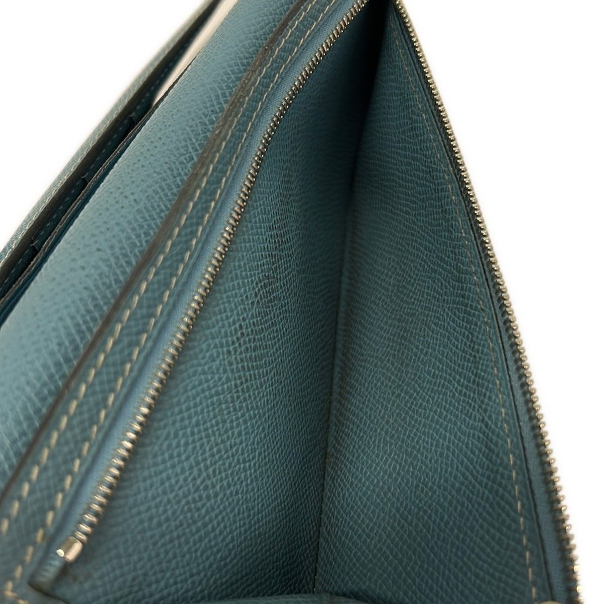Hermes Wallet Bearn Dupri Blue Jean — view 4