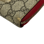 Gucci Wallet Courier GG Plus Supreme Gray Beige Dark Multi Leather — view 7