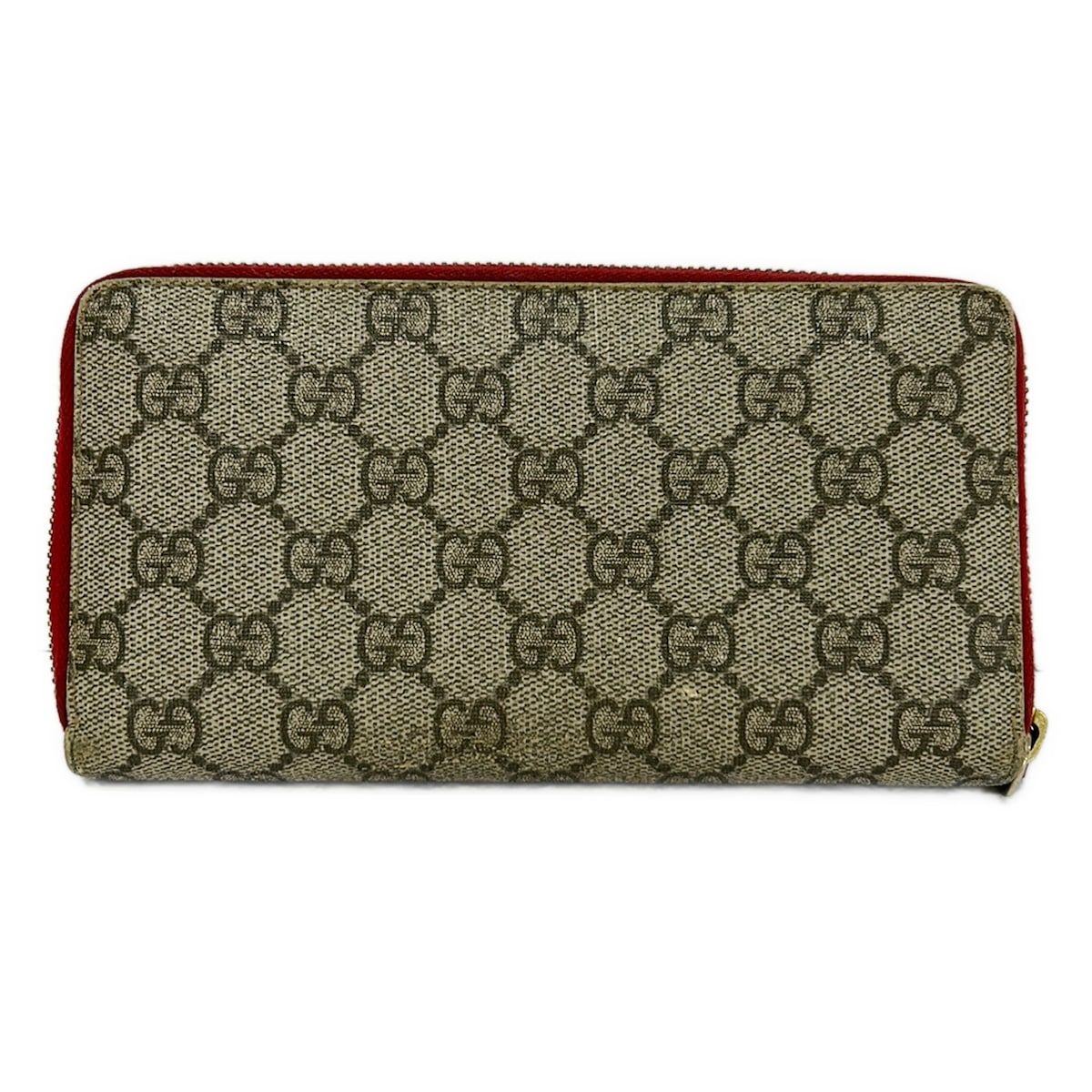 Gucci Wallet Courier GG Plus Supreme Gray Beige Dark Multi Leather — view 2