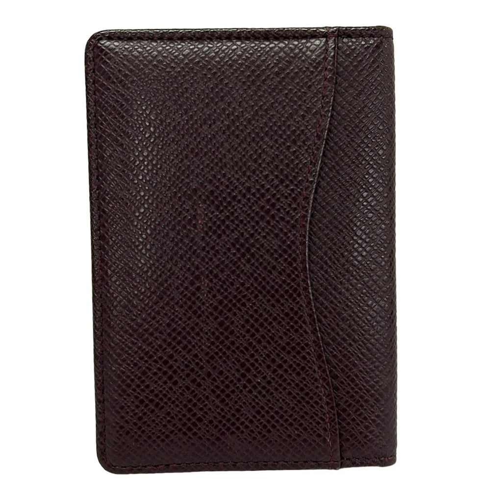 Louis Vuitton Card Case Taiga Pocket Organizer Acajou Leather — view 2