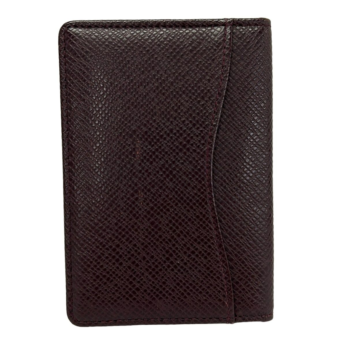 Louis Vuitton Card Case Taiga Pocket Organizer Acajou Leather — view 2