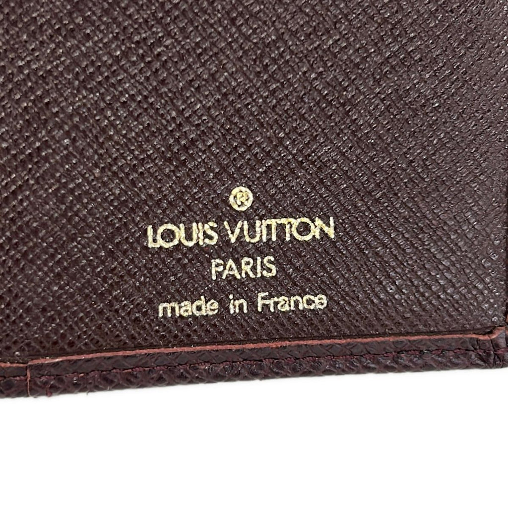 Louis Vuitton Card Case Taiga Pocket Organizer Acajou Leather — view 5
