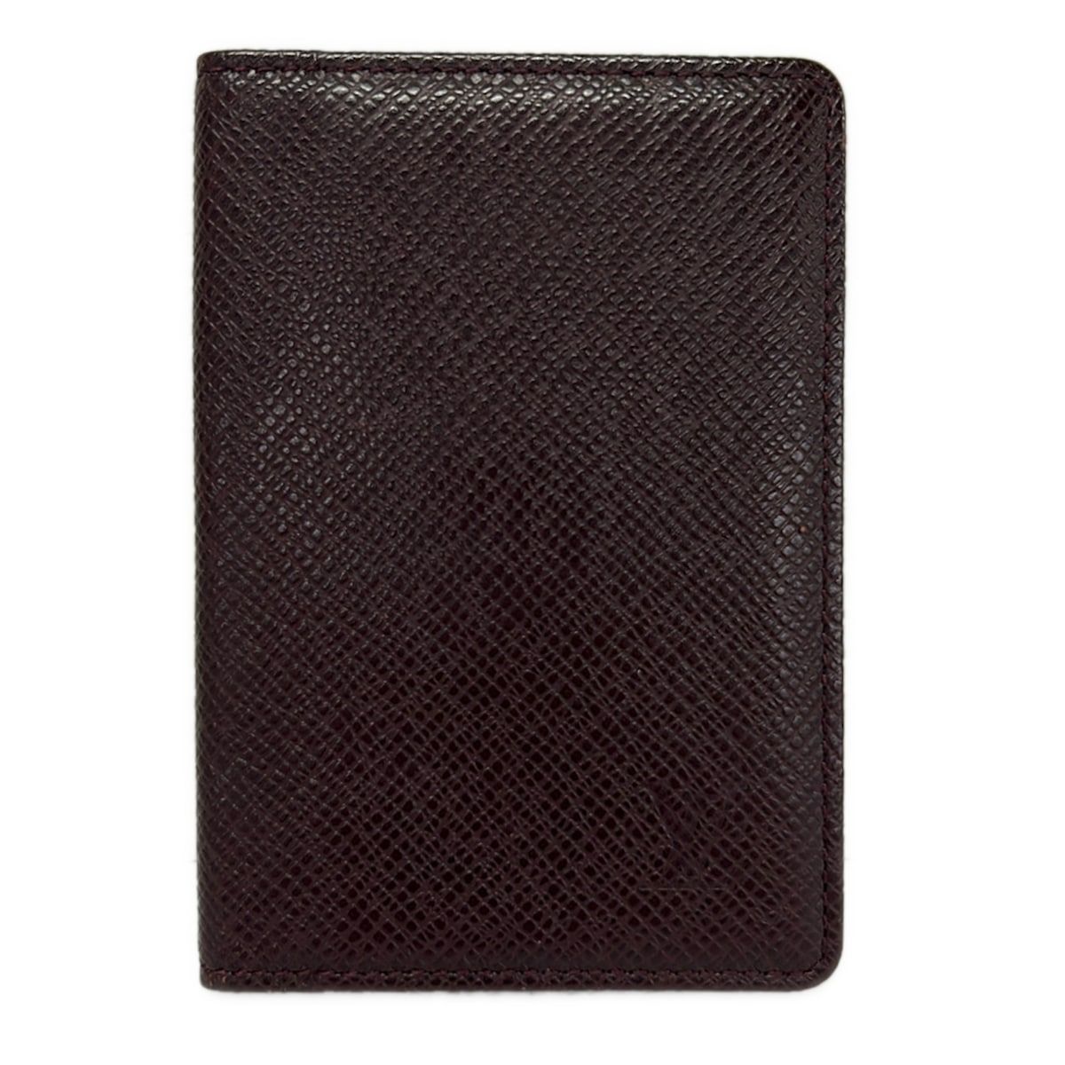 Louis Vuitton Card Case Taiga Pocket Organizer Acajou Leather