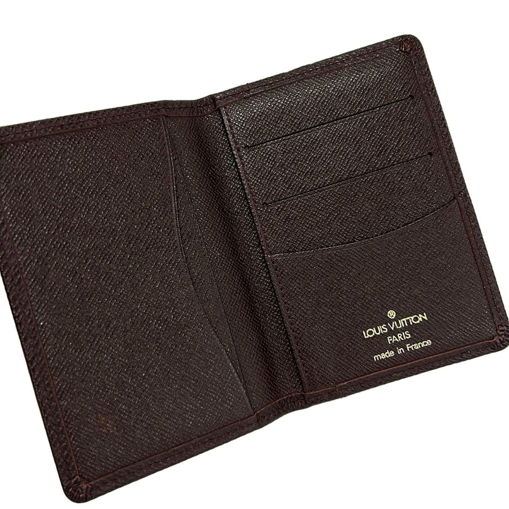 Louis Vuitton Card Case Taiga Pocket Organizer Acajou Leather — view 3