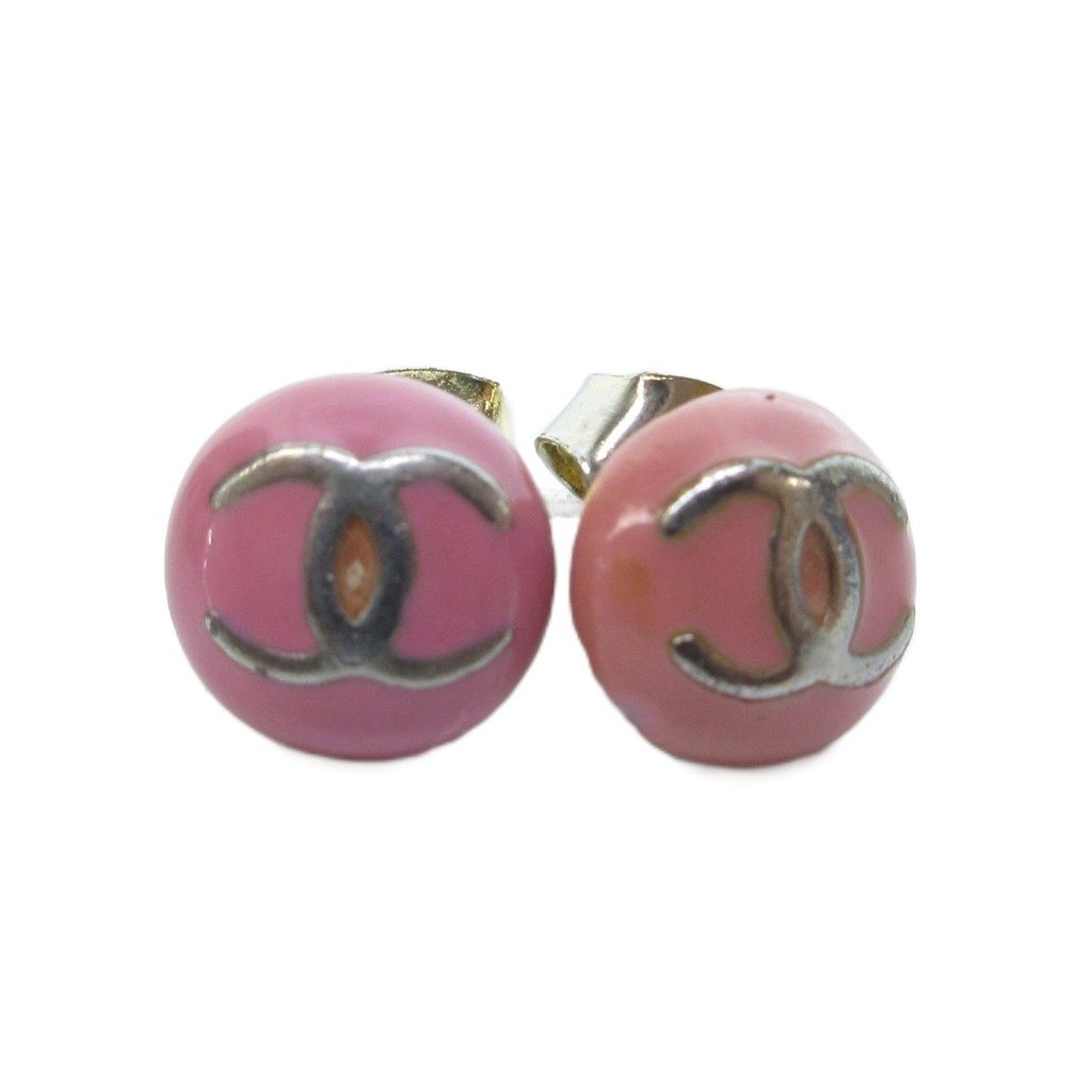 Chanel 03c Earrings CC Logo Pink