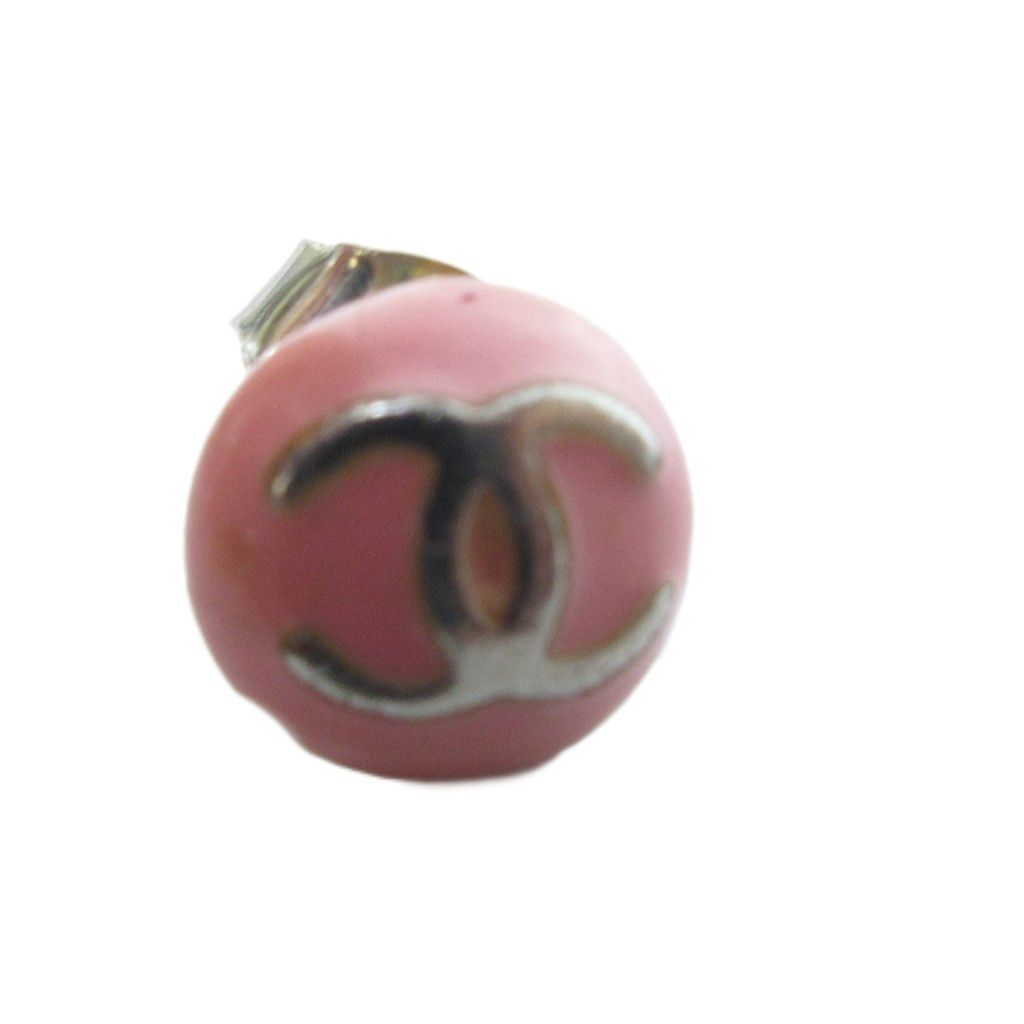 Chanel 03c Earrings CC Logo Pink — view 3