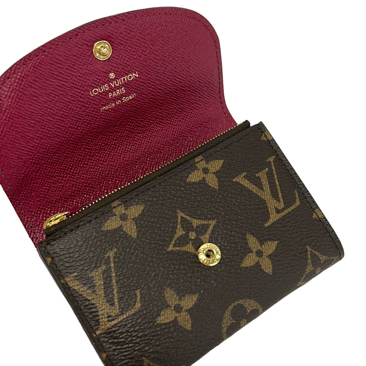 Louis Vuitton Coin Purse Monogram Porte Monnaie Rosalie Fuchsia — view 3