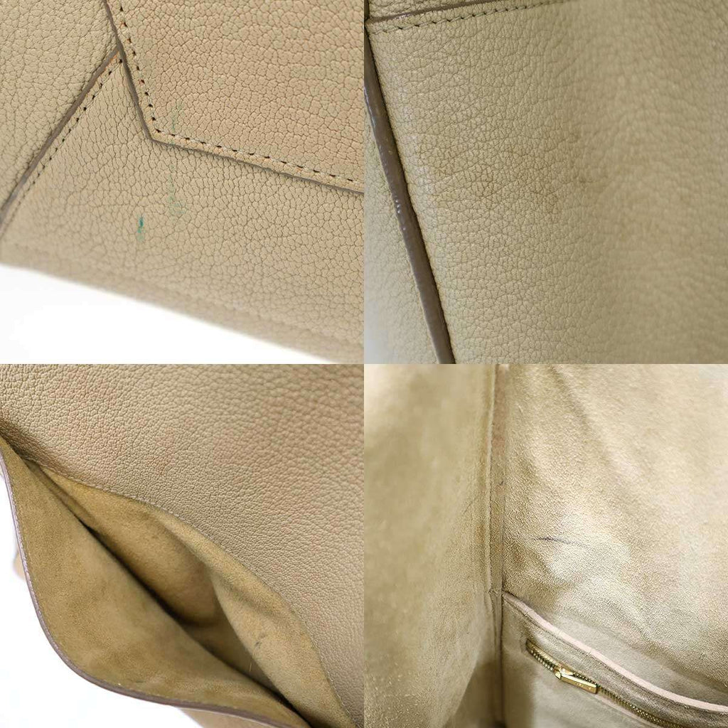 Celine Sangles Bucket Shoulder Leather Bag Beige — view 7