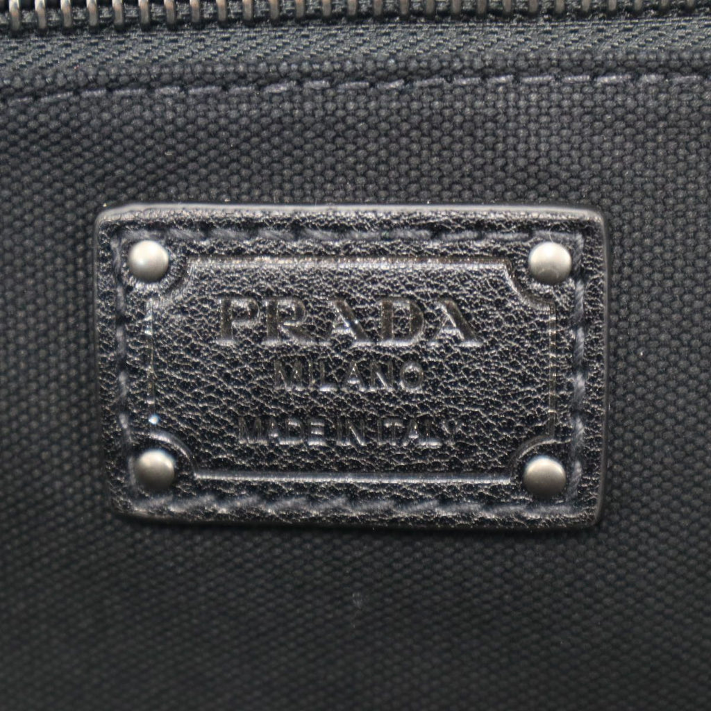 Prada Route Large Leather Tote Bag Black — view 5
